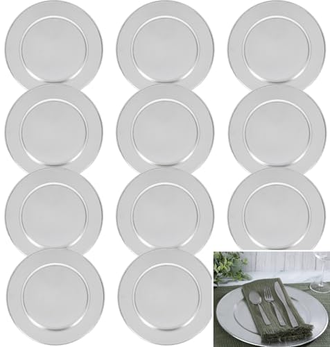 Hobby Lobby Silver Charger Plates, 13 Inch, Set of 12