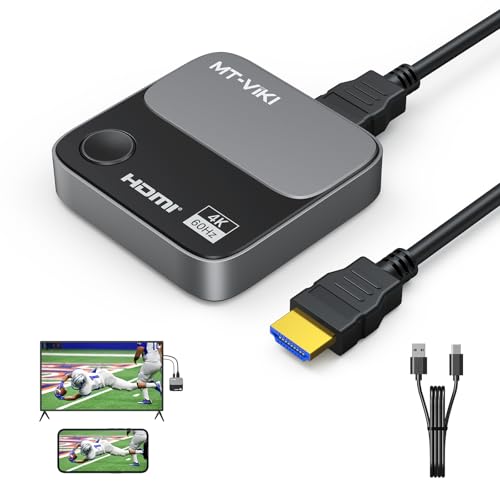 MT-VIKI 4K Wireless HDMI Display Dongle Adapter, Wireless Transmitter, 4K@60Hz Input & Output, Streaming Media Video to Monitor from Mac iOS Android Windows, Support Airplay DLNA Miracast