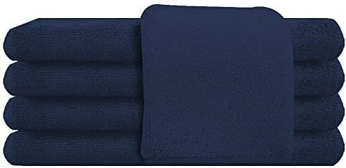 American Terry Mills 100% Luxurious Cotton Heavy Weight Salon Towels, Hand Towels, Gym & Spa Towels, 16 L, 4 lb/doz, Navy Blue, 12 Piece by American Terry Mills