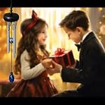 Small Wind Chimes for Outside,Mini Wind Chimes for Indoor,with Wind Catcher, Suitable as A Gift,Christmas Windchimes Indoors Gifts for Unisex (Black)