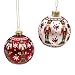 Kurt Adler 3-inch Glass Nutcracker Design Ball Ornaments