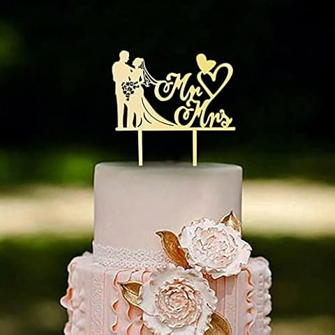 Acrylic Mr and Mrs Wedding Cake Topper Cover
