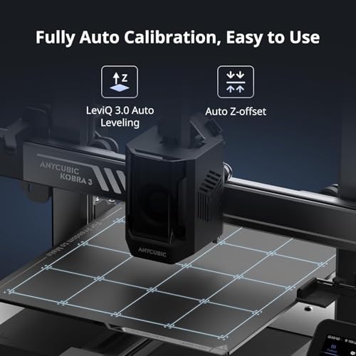 Image of 3IDEA Kobra 3 3D Printer with Auto Leveling & High Precision Printing, Includes 3Idea Premium Ultra NX Black PLA Filament - Fast Printing, DIY FDM 3D Printer for Beginners & Experts
