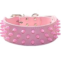 MARLEY Dog Collar In Genuine Leather, BLACK Color, With Studs, CHIAROSCURO, Made In Italy | LEATHER DOG COLLARS | Emporium Italy