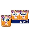 Surf 3 in 1 Passion Bloom Laundry Washing Detergent Capsules joy-infused fragrance with natural essential oil lasting up to 12 hours in wear for brilliantly clean results 153 washes (3x 51)