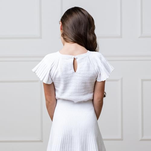 Image of Hope & Henry Girls' Milano Tipped Sweater Dress