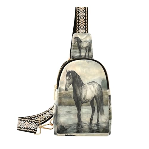 Cheval noir chinois tendance en céramique pour salon chic
