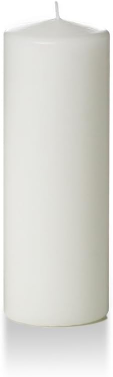 yummi 3" x 8" White Round Pillar Candles - 3 per Pack