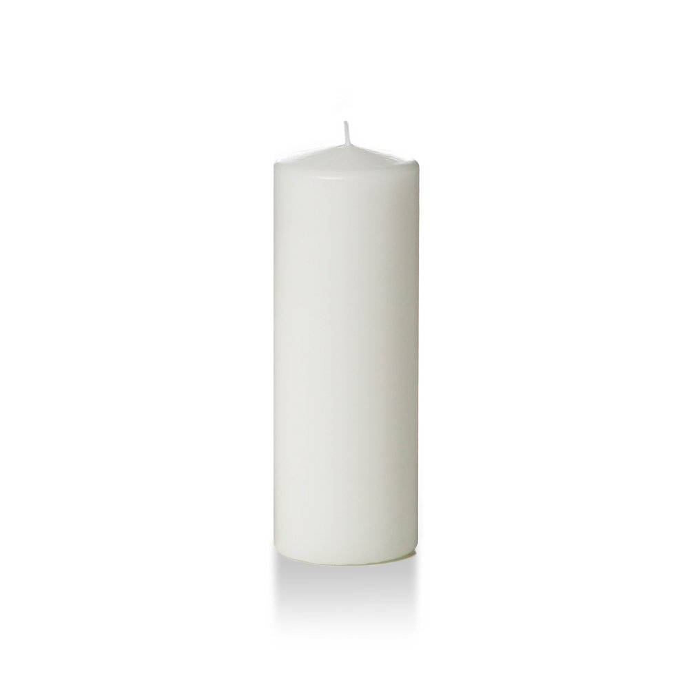 Yummi (Caja De 12 Velas Blancas De Columna Redonda De 3 "X 8"