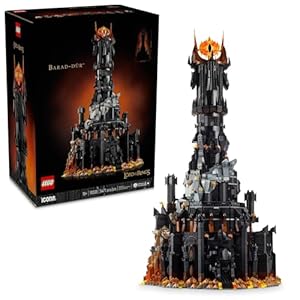 LEGO Icons Lord of The Rings Barad-dûr Building Set for Adults – Lord of The Rings Collectible for Fans – Includes 6 Minifigures – Gift for Men and Women – 10333