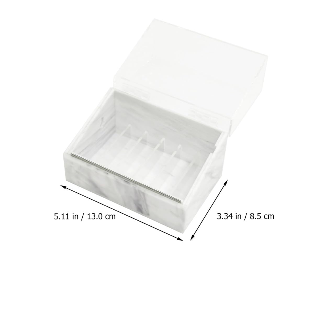 Hohopeti Praktischer Acryl Klebebandschneider mit Raster Sicherer Wimpernklebebandspender für Zuhause und Kosmetikstudio Langlebiges Schneidwerkzeug