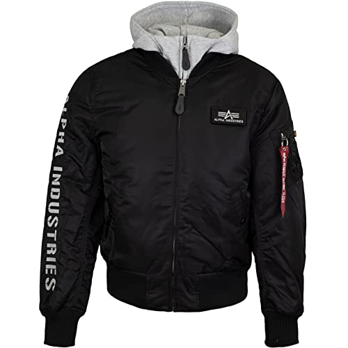 ALPHA INDUSTRIES MA-1 D-Tec SE Jacket Jacke (XL, black/grey)