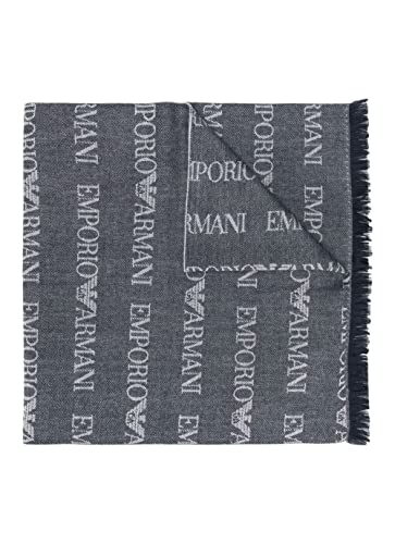 Emporio Armani Sciarpa Logo Uomo Scarf Blu