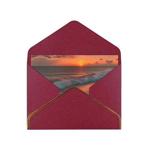 Nezih Sunset At The Beach - Tarjetas De Felicitación De Papel Con Sobres, Elegantes, Lujosas Y Perfectas Para Cada Ocasión