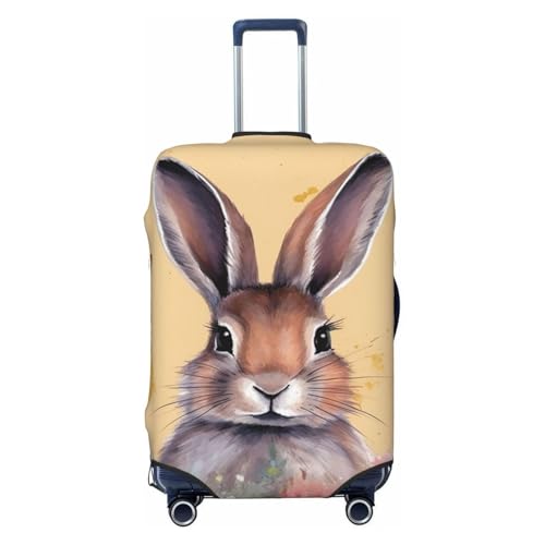 Travel Luggage Cover Rabbit and butterfly Suitcase Protector Elastic Washable Stretch Suitcase Protector Anti-Scratch Travel Suitcase Cover Fit 18-32 Inch Luggage