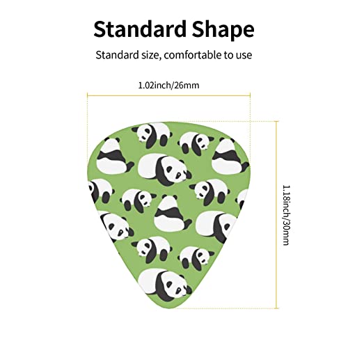 Ensemble de 12 médiators de guitare Panda à fond vert pour guitare acoustique, guitare électrique, contrebasse, ukulélé - Les Beatles, Paul McCartney, John Lennon, RIngo Starr, George Harrison Ensemble de 12 médiators de guitare Panda à fond vert pour guitare acoustique, guitare électrique, contrebasse, ukulélé – Image 5