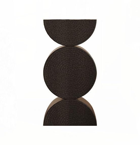 Table basse noire et table d'appoint de canapé minimaliste pour salon et chambre