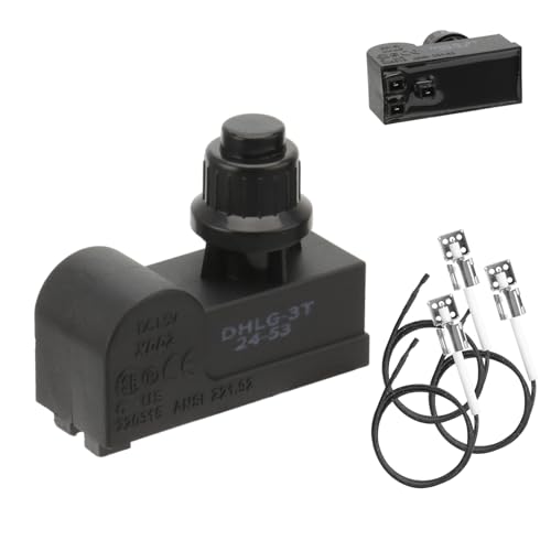 BBQration DHLG-3T Grill Igniters for Charbroil Ignitor Replacement Kit, 3 Outlets AAA Battery Tact Push Button Electronic Ignition Module w/Wires Grill Ignitor for Charbroil Grill Igniter Replacement
