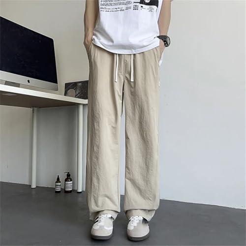 Men Ultra-Thin Ice Silk Quickly Dry Casual Pants Loose Elastic Waist Trousers 6
