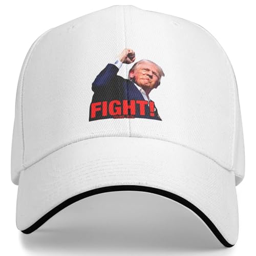 Casquette de baseball Trump Fight 2024 de style trucker hat avec fermeture snapback ajustable