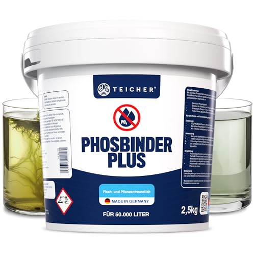 Teicher Phosphatbinder für klares Teichwasser – Reduziert Phosphat nachhaltig | Unterstützt natürliche Wasserbalance | Ohne Rückstände | Made in Germany