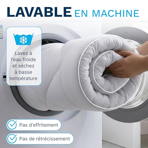 Surmatelas 140x190 Microfibre 800g Anti-acariens CATAVANA
