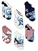 Disney Lilo & Stitch Adults No Show 6 pack Socks Set (Large (9-11), Blush)