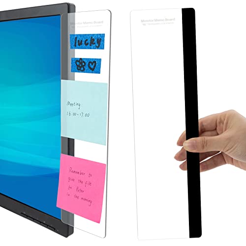 Office Desk Accessories 2Pcs Computer Monitor Memo Board Computer Message Board Office Supplies For Women Men Computer Sticky Note Holder Home Office Accessories Office Desktop Message Office Decor #TOP2