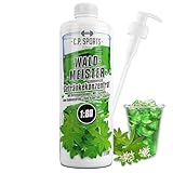 C.P. Sports Getränkesirup für Mineraldrink I Sirup zuckerfrei für Vital-Drink WALDMEISTER mit Vitaminen I Getränkekonzentrat zum Mischen mit Wasser für Sport-Getränk I 1 Liter + Pumpspender