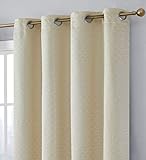 HLC.ME Siena Decorative Lattice 100% Blackout Thermal Insulated Double Layer Window Curtain Grommet...