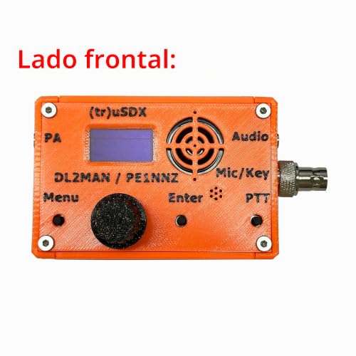 Transceptor tr usdx 5 bandas QRP multimodo con funda naranja 2