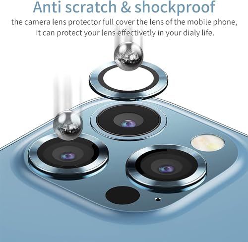 Image of DD SON Back Camera Lens Protector Tempered Glass For iPhone 13 Pro /iPhone 13 Pro Max (Sierra Blue) | Case Friendly with Edge to Edge Coverage and Easy Installation Kit, Pack of 1