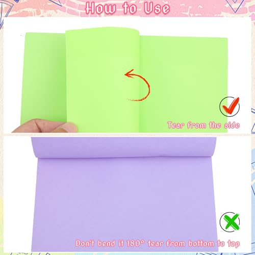 8 Farben Sticky Notes Groß, 203 x 152 mm Notizzettel Selbstklebend 50 Blätter Pro Farbe/Block, Haftnotizen Klebezettel Bunt für Schule Büro Zuhause