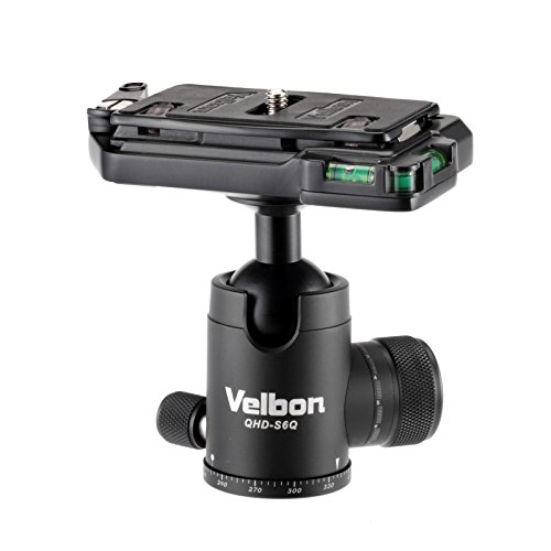 Velbon 自由雲台 QHD-S6Q 中型 底面径42mm コマ止め方式 トルク調整対応 クイックシュー対応 アルミ製 471659 ブラック