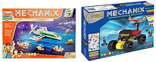 Image of MECHANIX - 5 DIY, Educational, Learning, Stem, Building and Construction Toys & DIY Stem and Steam Education Metal Construction Set (Motors & Gears) for Boys & Girls (Robotix - 0)