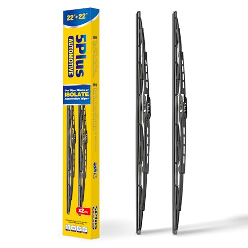 5 PLUS® 22" Wiper Blades 2 Pack Replacement for Ford F150 F250 F350 F450 F550 2023 2022 2021 2020 2019 2018 2017 2016 2015 2014 2013-2009-OEM Quality Premium All-Season Windshield Wiper Blades by 5 PLUS - Used condition - US$16.91
