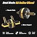 SNODE Ab Roller Wheel with Elbow Support, 3 Levels Resist, Dual Mode, Ab Wheel for Core Workout, Automatic Rebound Sytem,Spring Steel Sheet