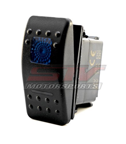STVMotorsports Blue Auto Rocker Switch Off/ON/ON 12V LED Light 3 Positions 6 Pin Waterproof for LED Light Bar Off Road
