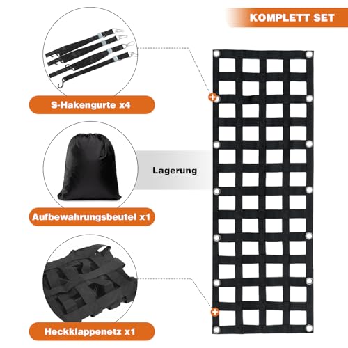 Filet voiture lourd robuste pour pickup pleine taille - 7