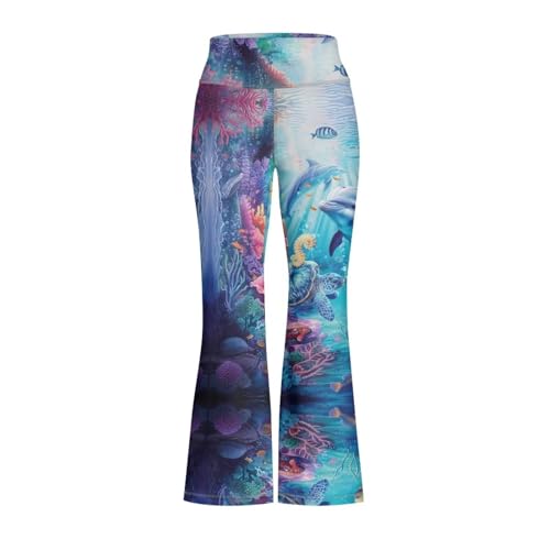 DISNIMO Girls Active Leggings Athletic Flare Pants for Girls Soft Bell Bottom Leggings Ankle Length2