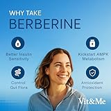Berberine Supplement 90 Capsules, Flexible Dosage 500mg - 1000mg - 1500mg | 98% Pure Berberine HCL Clean High Strength | Blood Sugar Support, AMPK Metabolism, Heart & Gut Health, Vegan Non-GMO Vit&Me - Image 6