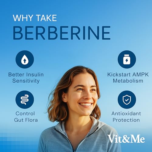 Berberine Supplement 90 Capsules, Flexible Dosage 500mg - 1000mg - 1500mg | 98% Pure Berberine HCL Clean High Strength | Blood Sugar Support, AMPK Metabolism, Heart & Gut Health, Vegan Non-GMO Vit&Me - Image 5