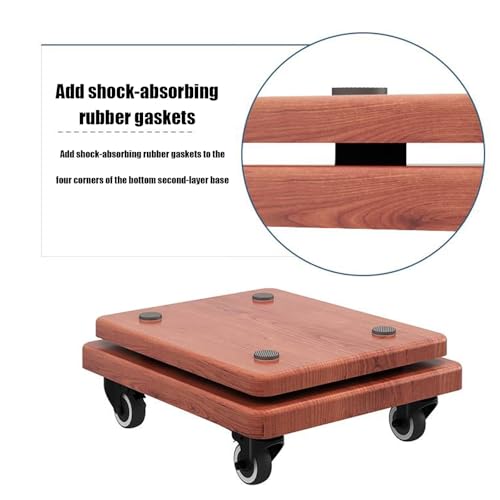 Supporto di isolamento per subwoofer con ruote, piedi isolanti per altoparlanti in legno, piattaforma per Home Theater Studio