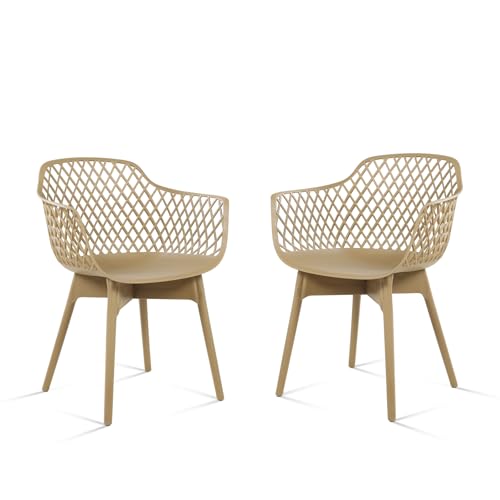 Chaise de véranda design moderne avec dossier confortable et plastique robuste