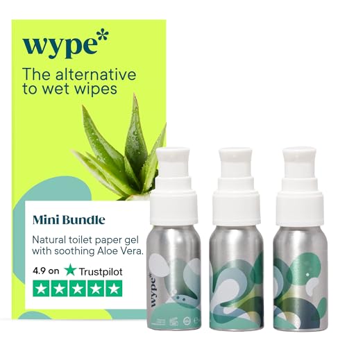 Wype | On The Go Bundle | Toilet Paper Gel | Flushable & Convenient Wet Wipes Alternative | Vacation Essentials | 3 x 1 fl oz
