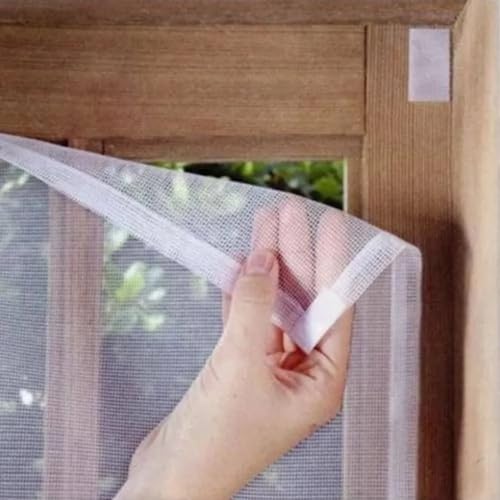 Tela Mosqueteiro De Janela Anti Mosquito Insetos Com Fita Adesiva 150x150cm