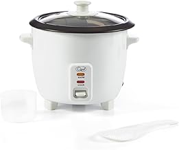 Quest 35530 0.8L Rice Cooker/Up to 4 Servings/Non-Stick Removable Bowl/Keep Warm Functionality/Includes Measuring Cup & Spatula/Cook White or Brown Rice, Porridge and more
