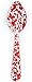 Enamelware Spoon, 8 inch, Red/White Splatter (Single)