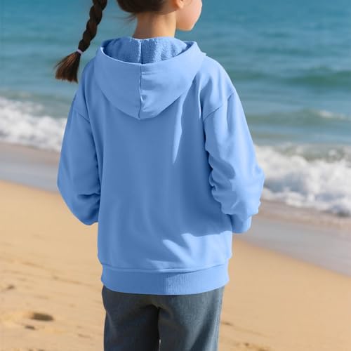 Girls Plus Size Hoodies Pullover Lightweight Solid Color Smooth Casual Fashion 2025 Long Sleeve Preppy Hoodie Black4