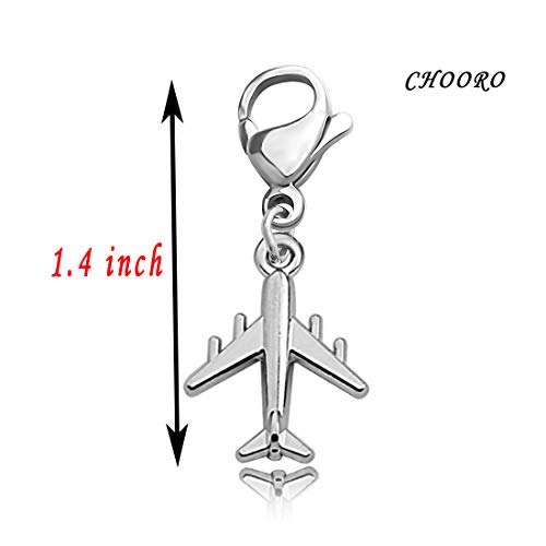 CHOORO Aircraft Plane Charm Zipper Pull - Airline Aviation Jewelry Gift for Pilot/Airline Stewardess2